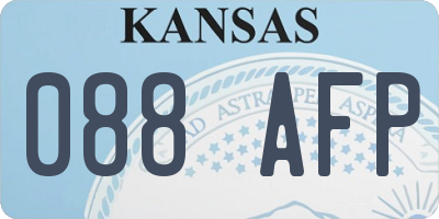 KS license plate 088AFP