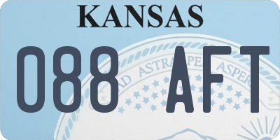 KS license plate 088AFT