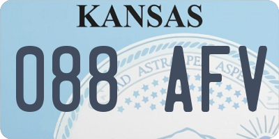 KS license plate 088AFV