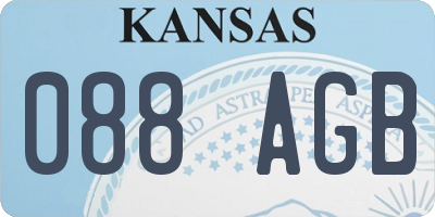 KS license plate 088AGB