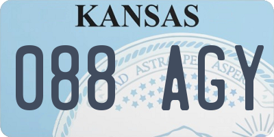 KS license plate 088AGY