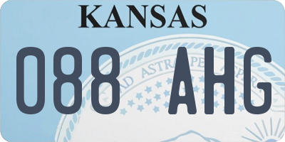 KS license plate 088AHG