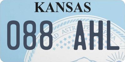 KS license plate 088AHL