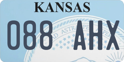 KS license plate 088AHX