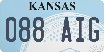 KS license plate 088AIG