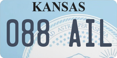 KS license plate 088AIL