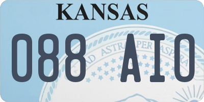 KS license plate 088AIO