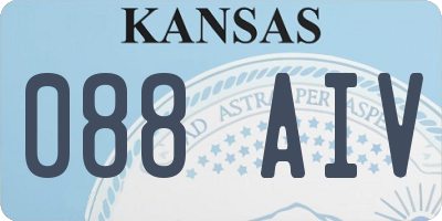 KS license plate 088AIV