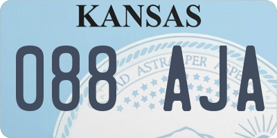 KS license plate 088AJA