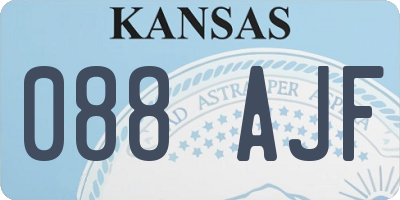 KS license plate 088AJF