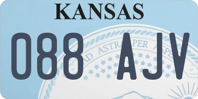 KS license plate 088AJV