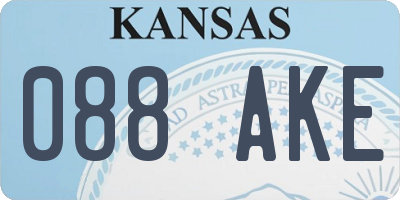 KS license plate 088AKE