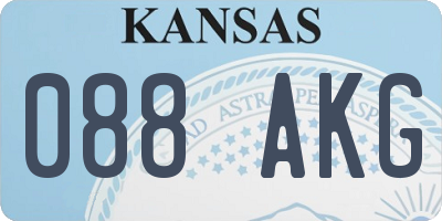 KS license plate 088AKG