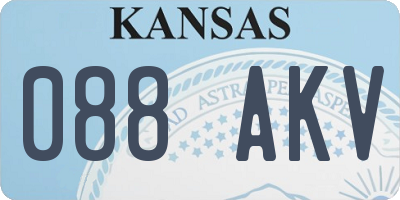 KS license plate 088AKV