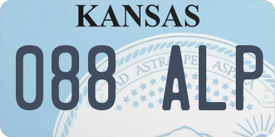 KS license plate 088ALP