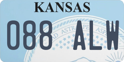 KS license plate 088ALW