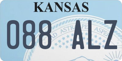 KS license plate 088ALZ