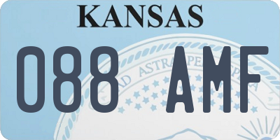 KS license plate 088AMF