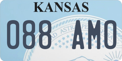 KS license plate 088AMO