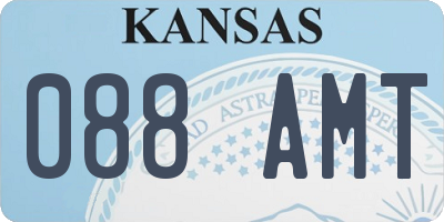 KS license plate 088AMT