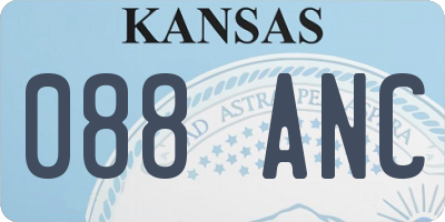 KS license plate 088ANC