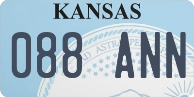 KS license plate 088ANN