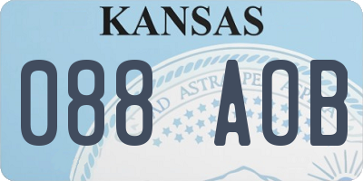 KS license plate 088AOB