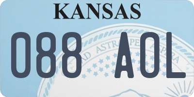 KS license plate 088AOL