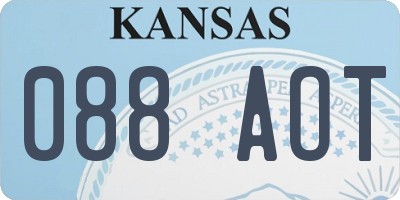 KS license plate 088AOT