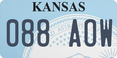 KS license plate 088AOW