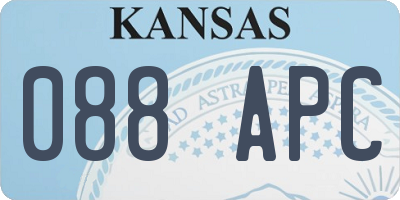 KS license plate 088APC
