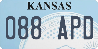 KS license plate 088APD