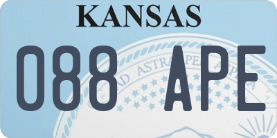 KS license plate 088APE