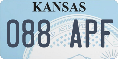 KS license plate 088APF