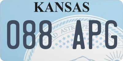 KS license plate 088APG