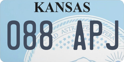 KS license plate 088APJ