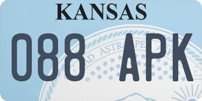 KS license plate 088APK