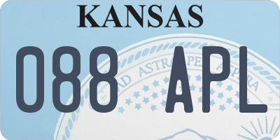 KS license plate 088APL