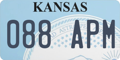 KS license plate 088APM