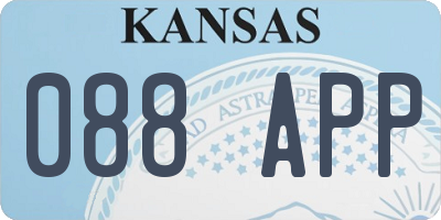 KS license plate 088APP