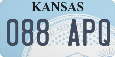 KS license plate 088APQ