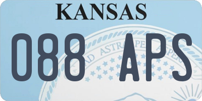 KS license plate 088APS