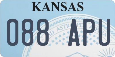 KS license plate 088APU