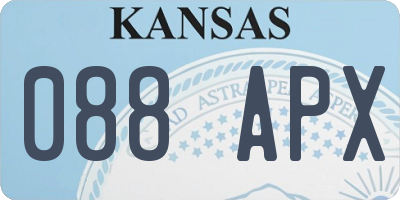 KS license plate 088APX