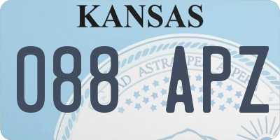 KS license plate 088APZ