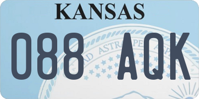 KS license plate 088AQK