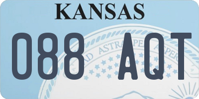 KS license plate 088AQT