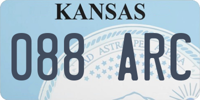 KS license plate 088ARC