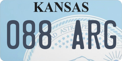 KS license plate 088ARG