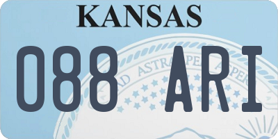 KS license plate 088ARI
